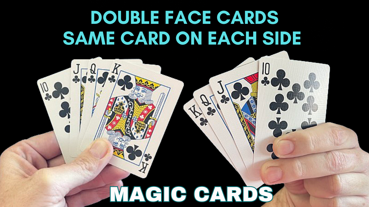 Double Face Cards - Same Card on Each Side - Clubs