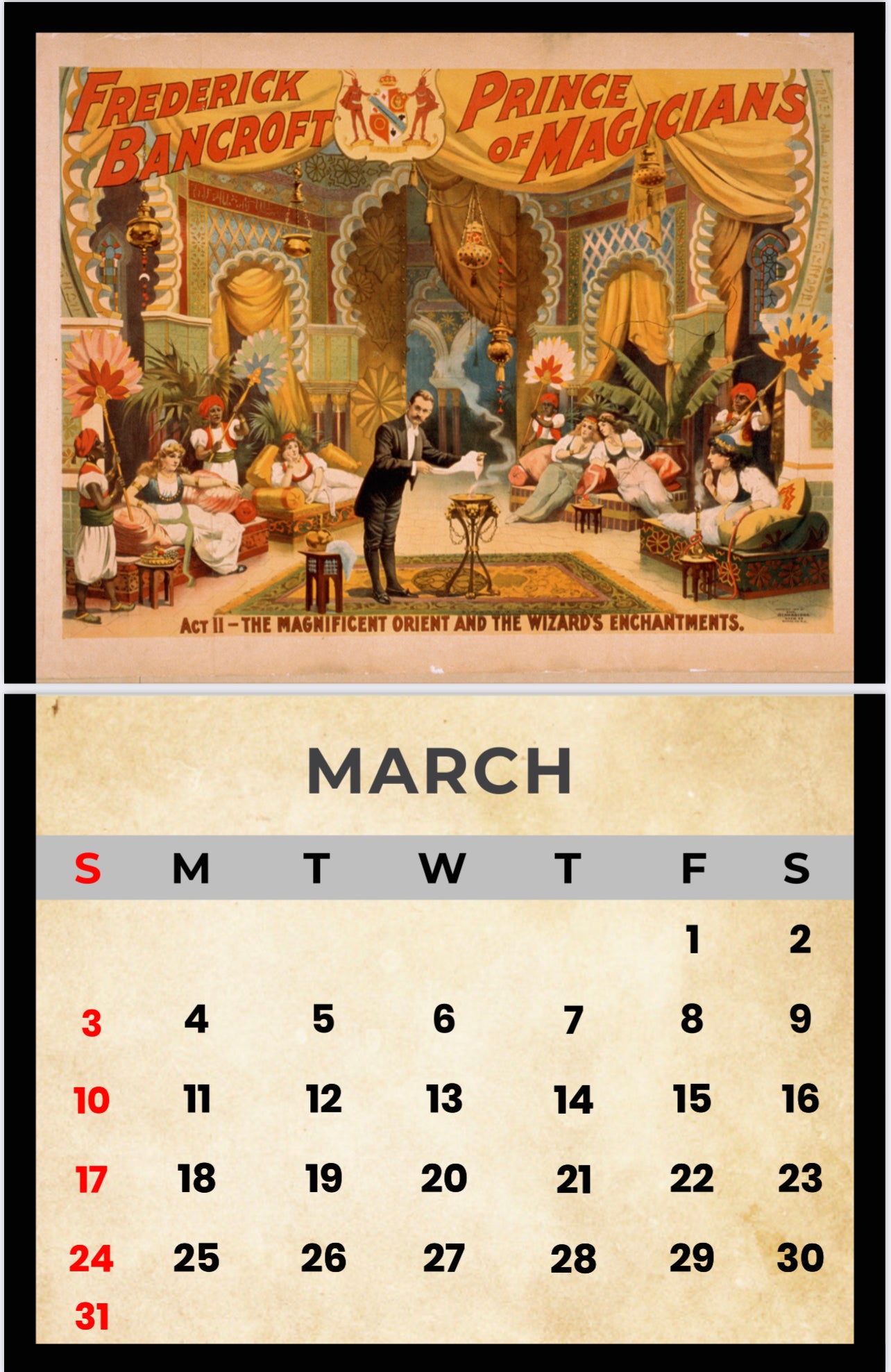 Magic Calendar 2024 Vintage Magic Posters Wall Calendar The Best   56752E11 CA35 46D1 BA09 FF4228F0778A 