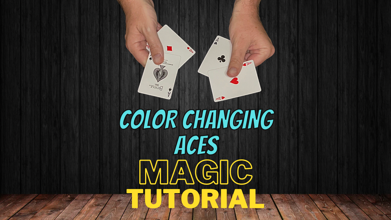 Magic Card Trick Tutorial - Color Changing Aces Digital Download